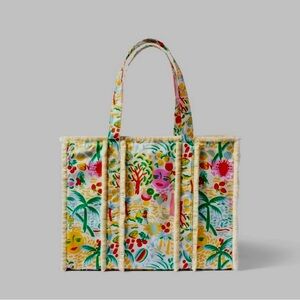 Roller Rabbit Colorful Floral Tote